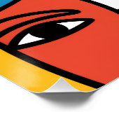 Abstract Faces Print, Vibrant Geometric Art ポスター (コーナー)