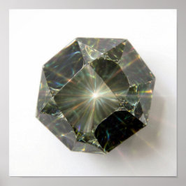 Abstract Faceted Glass Close-up - Light & Color ポスター