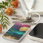 Abstract Fantasy Moonscape Two-sided Acrylic キーホルダー (正面右)