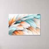 Abstract Feather Flow – Soft Elegance キャンバスプリント (正面)