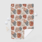 Abstract Feminine Face Pattern ゴルフタオル (インサイチュ)
