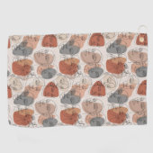 Abstract Feminine Face Pattern ゴルフタオル (横)