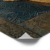 Abstract Fire Horse – Modern Equine Art Design ポスター (角)