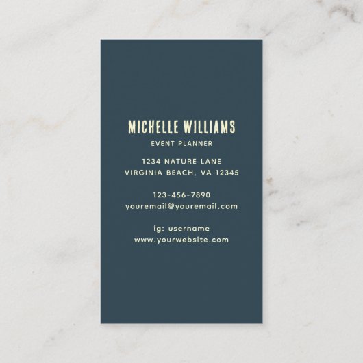 Abstract Fire Horse – Modern Equine Art Design 名刺 (裏面)