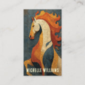 Abstract Fire Horse – Modern Equine Art Design 名刺 (正面)