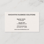 Abstract Fire Light Tech Business Computer 名刺 (裏面)