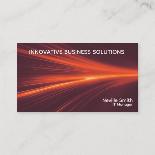 Abstract Fire Light Tech Business Computer 名刺 (正面)