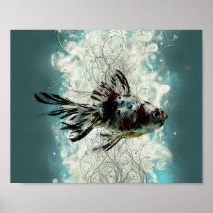 Abstract Fish design ポスター
