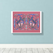 Abstract Flame Weaver Canvas キャンバスプリント (インサイチュ (ウッドフロア))