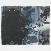 Abstract Fleece Blanket in Dark Tones フリースブランケット (正面(横))