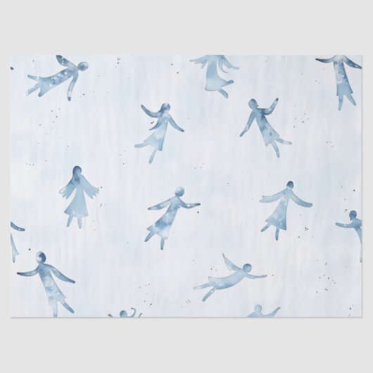 Abstract Floating Silhouettes Pattern 薄葉紙 (正面)