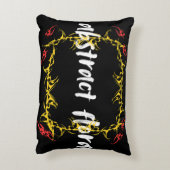 Abstract Floral Art Design | Modern Flower  アクセントクッション (裏面(縦))