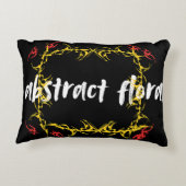 Abstract Floral Art Design | Modern Flower  アクセントクッション (裏面)