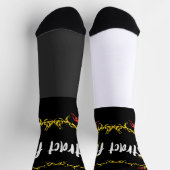 Abstract Floral Art Design | Modern Flower T-Shirt ソックス (上部)