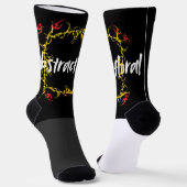 Abstract Floral Art Design | Modern Flower T-Shirt ソックス (傾斜あり)