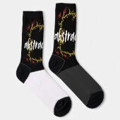 Abstract Floral Art Design | Modern Flower T-Shirt ソックス (右)