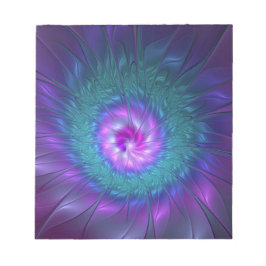 Abstract Floral Beauty Colorful Fractal Art Flower ノートパッド