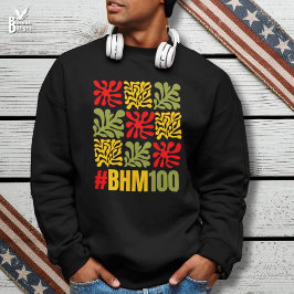 Abstract Floral BHM 100 Years Black History Month スウェットシャツ