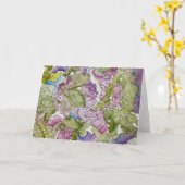Abstract Floral Bouquet, 7x5 Folded Greeting Card カード (黄色い花)