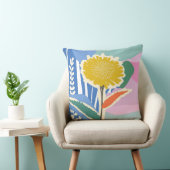 Abstract Floral Dandelion Color Blocks Modern  クッション (椅子)