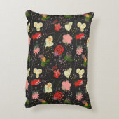 Abstract Floral Doodle アクセントクッション (裏面(縦))