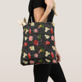Abstract Floral Doodle Tote トートバッグ (クローズアップ)