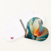 Abstract Floral Glow in Teal and Orange ノートブック (内部)