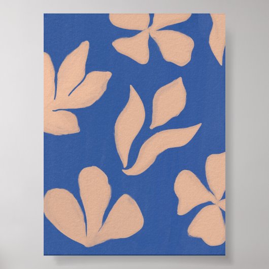 Abstract Floral Illustration wall art ポスター (正面)