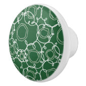 Abstract Floral Matrix (Dark Green) Fine Art セラミックノブ (右)