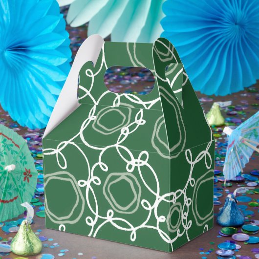 Abstract Floral Matrix (Dark Green) Fine Art フェイバーボックス (パーティー)