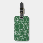 Abstract Floral Matrix (Dark Green) Fine Art ラゲッジタグ (正面縦)