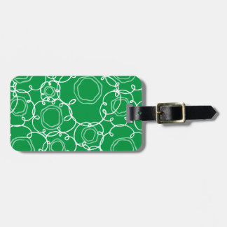 Abstract Floral Matrix (Green) Fine Art ラゲッジタグ