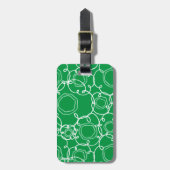 Abstract Floral Matrix (Green) Fine Art ラゲッジタグ (正面縦)