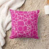 Abstract Floral Matrix (Hot Pink) Fine Art クッション (ブランケット)