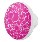 Abstract Floral Matrix (Hot Pink) Fine Art セラミックノブ (右)