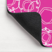 Abstract Floral Matrix (Hot Pink) Fine Art マウスパッド (コーナー)