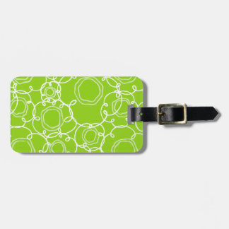 Abstract Floral Matrix (Lime) Fine Art ラゲッジタグ