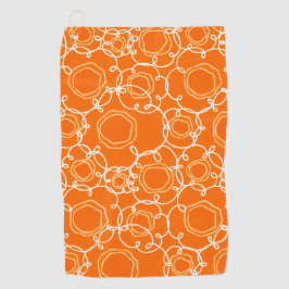 Abstract Floral Matrix (Orange) Fine Art ゴルフタオル