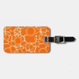 Abstract Floral Matrix (Orange) Fine Art ラゲッジタグ