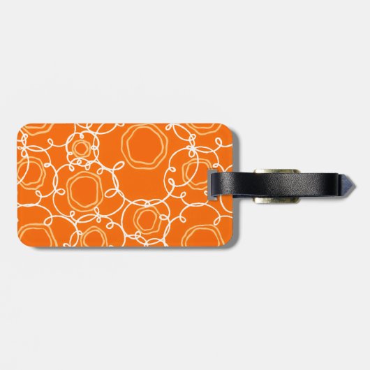 Abstract Floral Matrix (Orange) Fine Art ラゲッジタグ (裏面横)