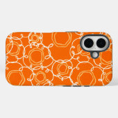 Abstract Floral Matrix (Orange) Fine Art Case-Mate iPhoneケース (裏面 (横))