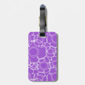 Abstract Floral Matrix (Purple) Fine Art ラゲッジタグ (裏面縦)