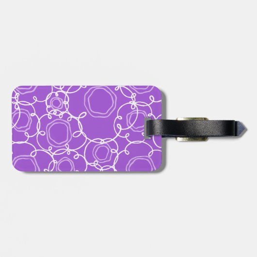 Abstract Floral Matrix (Purple) Fine Art ラゲッジタグ (裏面横)