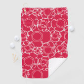 Abstract Floral Matrix (Red) Fine Art ゴルフタオル (インサイチュ)