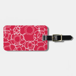Abstract Floral Matrix (Red) Fine Art ラゲッジタグ