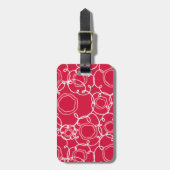 Abstract Floral Matrix (Red) Fine Art ラゲッジタグ (正面縦)