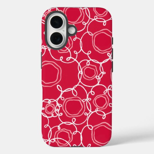 Abstract Floral Matrix (Red) Fine Art Case-Mate iPhoneケース (裏面)