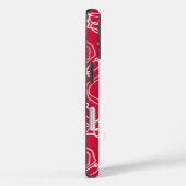 Abstract Floral Matrix (Red) Fine Art Case-Mate iPhoneケース (裏面 / 右)
