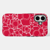 Abstract Floral Matrix (Red) Fine Art Case-Mate iPhoneケース (裏面 (横))