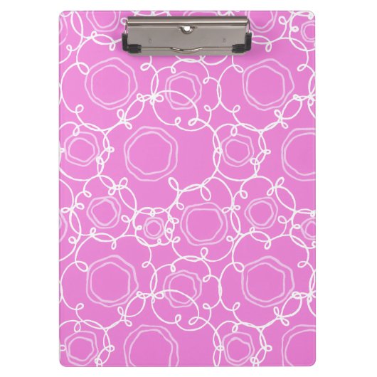 Abstract Floral Matrix (Soft Pink) Fine Art クリップボード (正面)